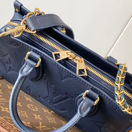 LV 25S ONTHEGO EAST WEST BAG 25 IN NAVY BLUE CALFSKIN MONOGRAM EMPREINTE