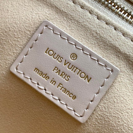 LV 25S ONTHEGO PM BAG 25 IN BEIGE DREAM EMBOSSED TEXTURED CALFSKIN