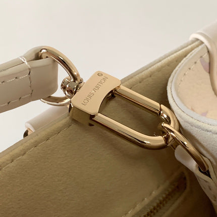 LV 25S ONTHEGO PM BAG 25 IN BEIGE DREAM EMBOSSED TEXTURED CALFSKIN