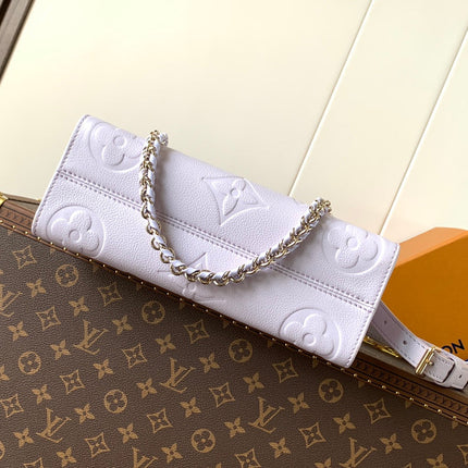 LV 25S ONTHEGO EAST WEST BAG 25 IN LIGHT LAVENDER CALFSKIN MONOGRAM EMPREINTE