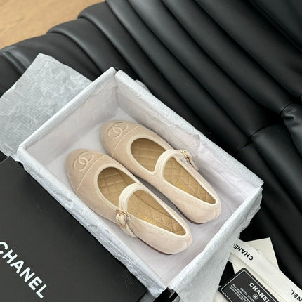 MARY JANE SHOES BEIGE CREAM CORDUROY TWILL FABRIC