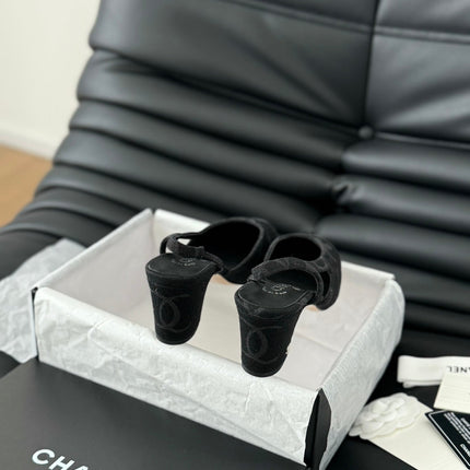 CLASSIC HIGH SLINGBACK BLACK CALFSKIN