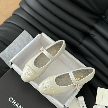 MARY JANE SHOES IN GREY LAMBSKIN