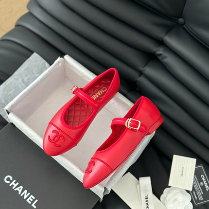 MARY JANE SHOES IN ROSE RED LAMBSKIN