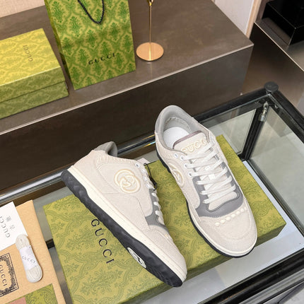 GG MAC80 TRAINER CREAMY WHITE AND GRAY CALFSKIN