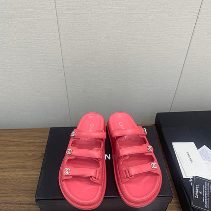 DAD SANDAL IN RED PINK LAMBSKIN MULE