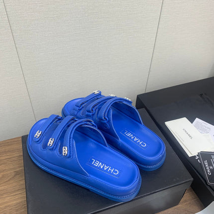 DAD SANDAL IN COBALT BLUE LAMBSKIN MULE