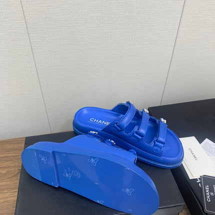 DAD SANDAL IN COBALT BLUE LAMBSKIN MULE