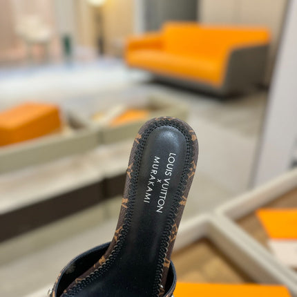 LV X TM 6AM HIGH 4 CM MULE IN CHOCOLATE BROWN MONOGRAM CALFSKIN