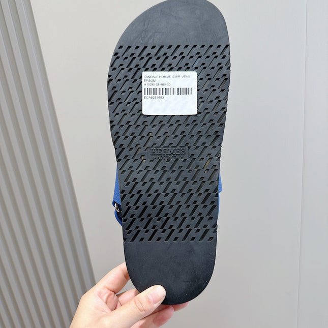 HM GENIUS SANDAL COBALT CALFSKIN