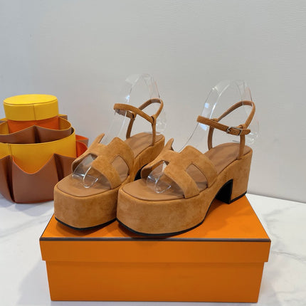 JAM 30 SANDAL IN CINNAMON BROWN SUEDE