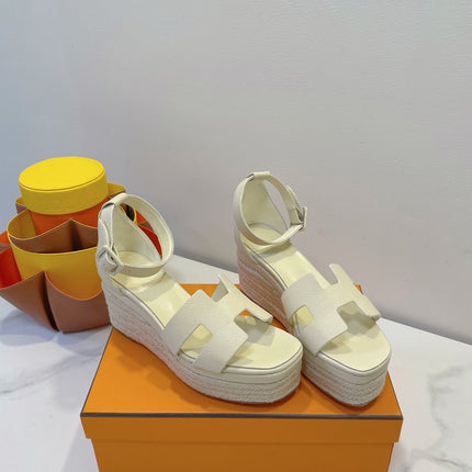 ELDA ESPADRILLE IN WHITE CREAM EPSOM CALFSKIN