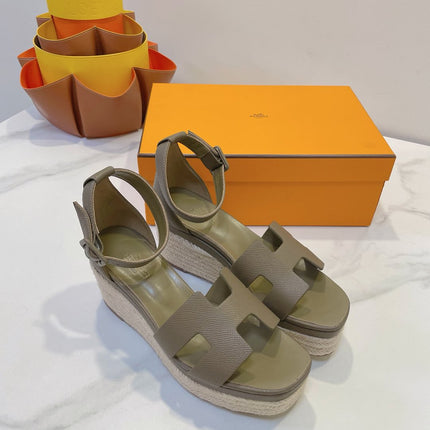 ELDA ESPADRILLE IN MOCHA BROWN EPSOM CALFSKIN