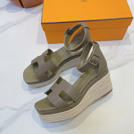 ELDA ESPADRILLE IN MOCHA BROWN EPSOM CALFSKIN