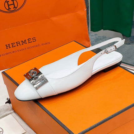 INNOCENTE SLINGBACK WHITE CALFSKIN