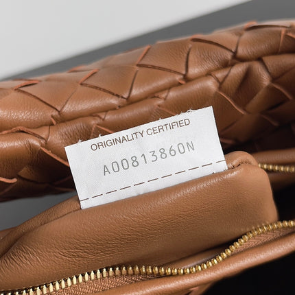 SMALL GEMELLI 24 IN BRONZE BROWN LAMBSKIN