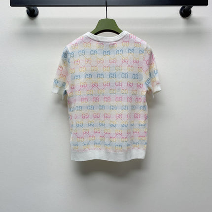 GUCCI SHORT-SLEEVE KNIT TOP 232145