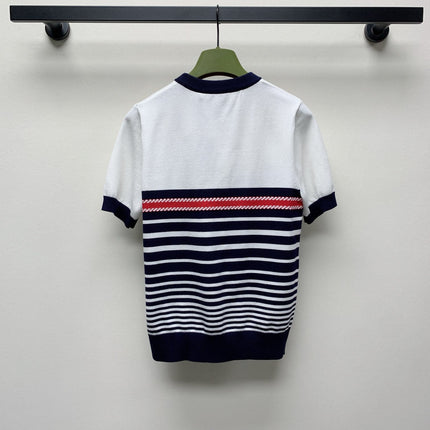 GUCCI SHORT-SLEEVE KNIT TOP 253099