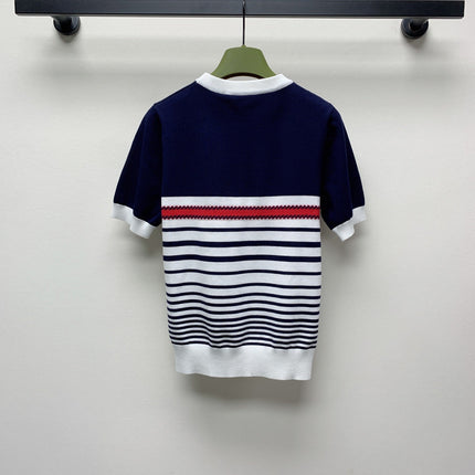 GUCCI SHORT-SLEEVE KNIT TOP 253100