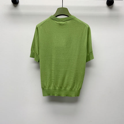 GUCCI SHORT-SLEEVE KNIT TOP 271724