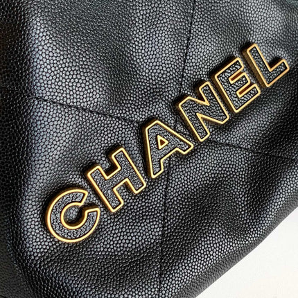 CHANEL BAG 25S 20 CM IN BLACK LAMBSKIN WITH GOLD HARDWARE