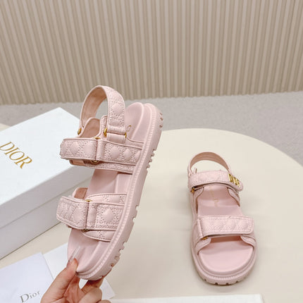 DIOR BACK-STRAP SANDALS 25S IN PASTEL PINK CALFSKIN