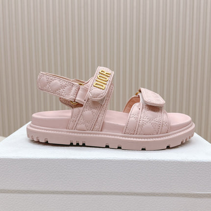 DIOR BACK-STRAP SANDALS 25S IN PASTEL PINK CALFSKIN