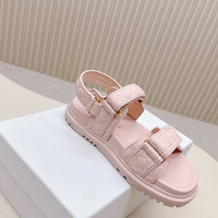 DIOR BACK-STRAP SANDALS 25S IN PASTEL PINK CALFSKIN