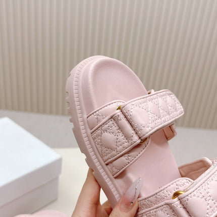 DIOR BACK-STRAP SANDALS 25S IN PASTEL PINK CALFSKIN