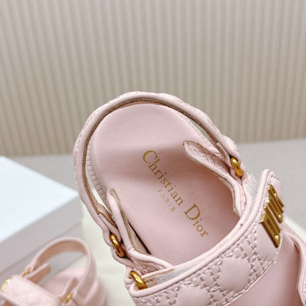 DIOR BACK-STRAP SANDALS 25S IN PASTEL PINK CALFSKIN