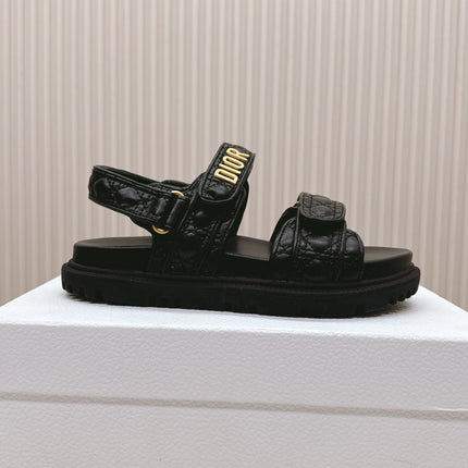 DIOR BACK-STRAP SANDALS 25S IN BLACK CALFSKIN