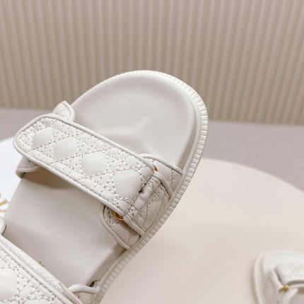 DIOR BACK-STRAP SANDALS 25S IN CREAM WHITE CALFSKIN