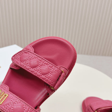 DIOR BACK-STRAP SANDALS 25S IN DARK PINK CALFSKIN