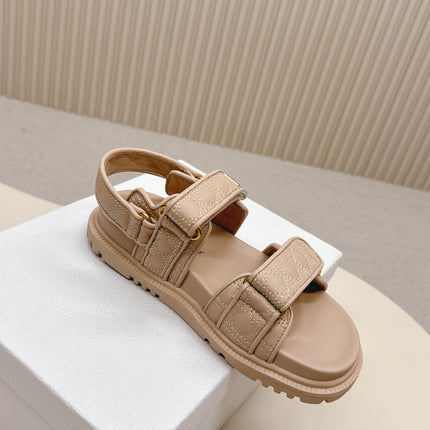 DIOR BACK-STRAP SANDALS 25S IN BEIGE CALFSKIN