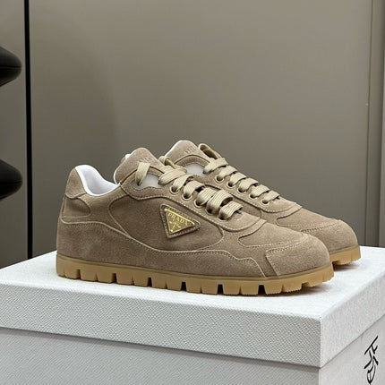 PRA TRAIL FADED SUEDE SNEAKERS TORTILLA