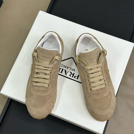PRA TRAIL FADED SUEDE SNEAKERS TORTILLA
