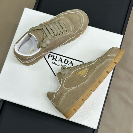 PRA TRAIL FADED SUEDE SNEAKERS LIGHT BROWN