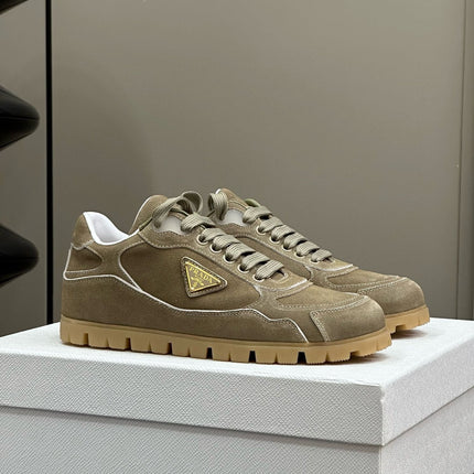 PRA TRAIL FADED SUEDE SNEAKERS LIGHT BROWN