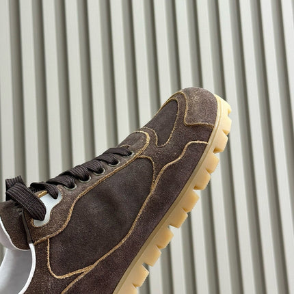 PRA TRAIL FADED SUEDE SNEAKERS BROWN