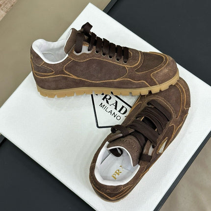PRA TRAIL FADED SUEDE SNEAKERS BROWN