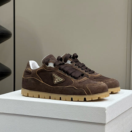 PRA TRAIL FADED SUEDE SNEAKERS BROWN