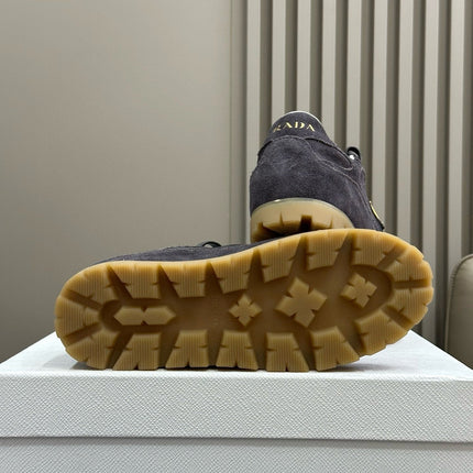 PRA TRAIL FADED SUEDE SNEAKERS CHARCOAL