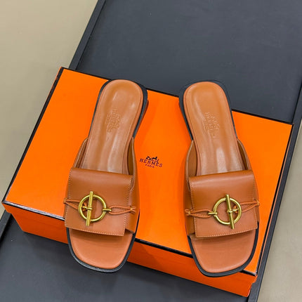 ISLE SANDAL IN BRONZE BROWN CALFSKIN