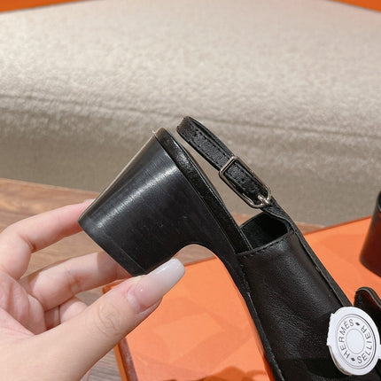 INFINIE 50 PUMP BLACK LAMBSKIN