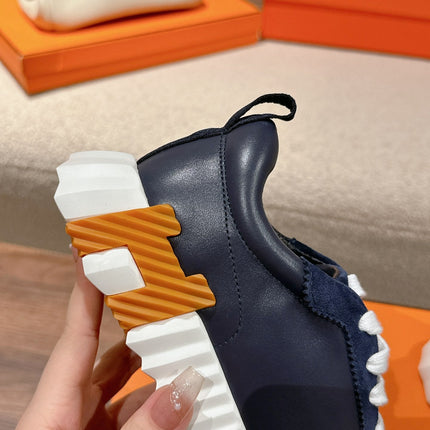 MAINLAND SNEAKER IN NAVY BLUE SUEDE AND CALFSKIN 959296