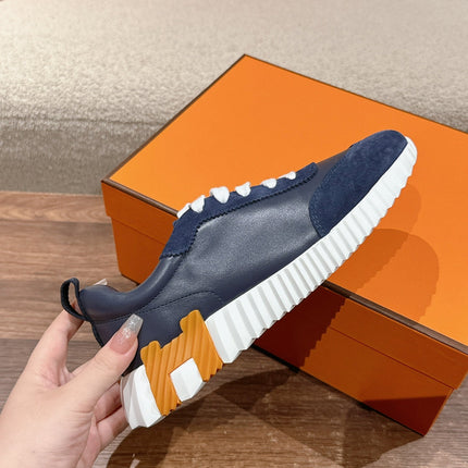 MAINLAND SNEAKER IN NAVY BLUE SUEDE AND CALFSKIN 959296