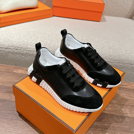 MAINLAND SNEAKER IN BLACK SUEDE AND CALFSKIN