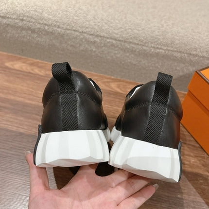 MAINLAND SNEAKER IN BLACK SUEDE AND CALFSKIN