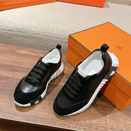 MAINLAND SNEAKER IN BLACK SUEDE AND CALFSKIN