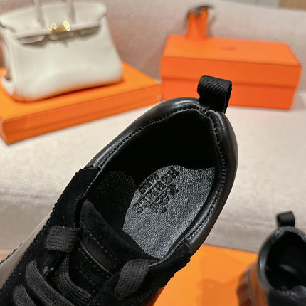 MAINLAND SNEAKER IN FULL BLACK SUEDE AND CALFSKIN